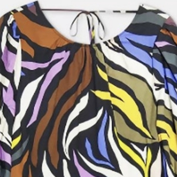 Multicolor print, midi dress - Picture 2 of 2